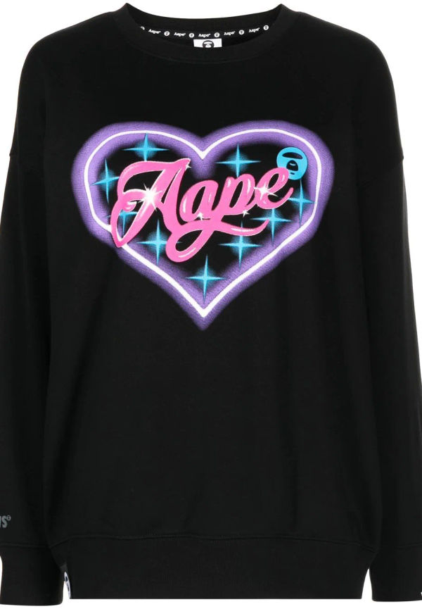 AAPE BY *A BATHING APE® tröja med grafiskt tryck - Svart