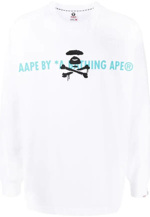 AAPE BY *A BATHING APE® tröja med logotyp - Vit