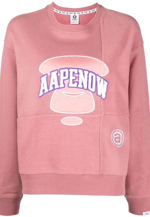 AAPE BY *A BATHING APE® tröja med panel - Rosa