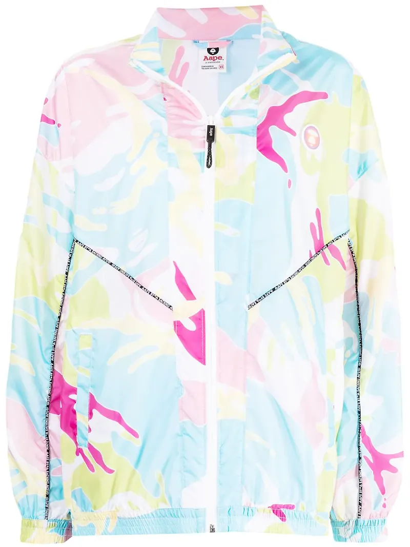 AAPE BY *A BATHING APE® tunn jacka med grafiskt tryck - Vit
