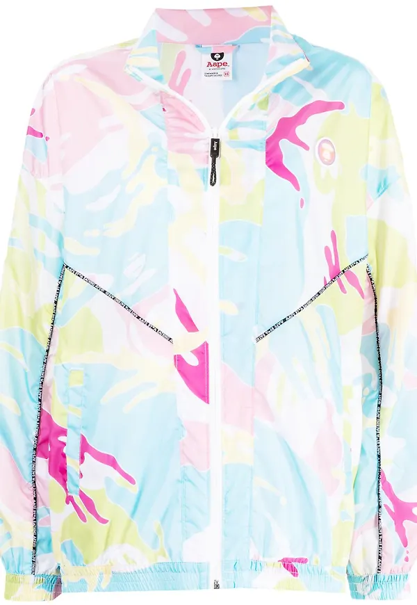 AAPE BY *A BATHING APE® tunn jacka med grafiskt tryck - Vit