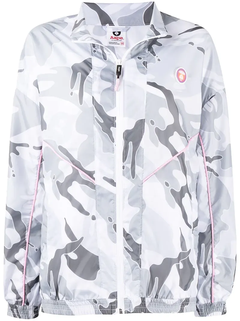 AAPE BY *A BATHING APE® tunn kamouflagemönstrad jacka - Vit