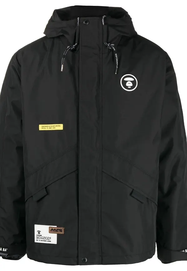 AAPE BY *A BATHING APE® vadderad jacka med huva - Svart