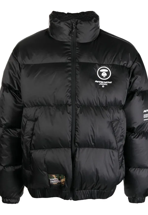 AAPE BY *A BATHING APE® vadderad jacka med logotypmärke - Svart