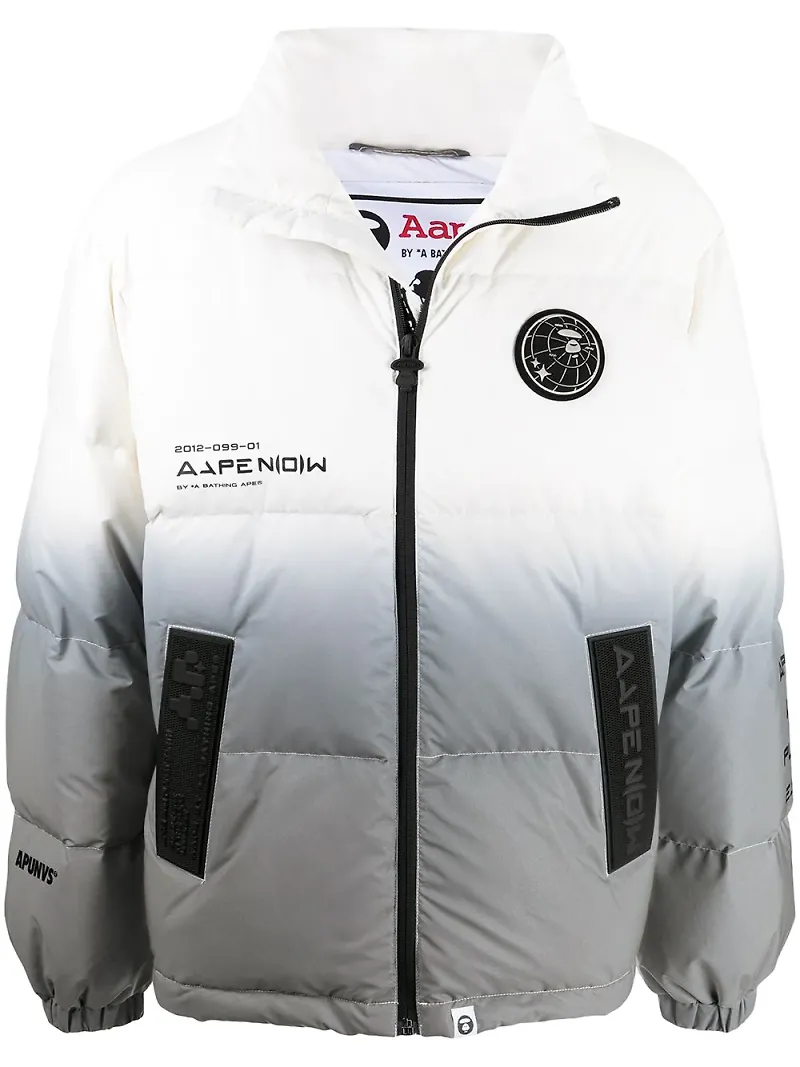AAPE BY *A BATHING APE® vadderad jacka med tonad effekt - Vit