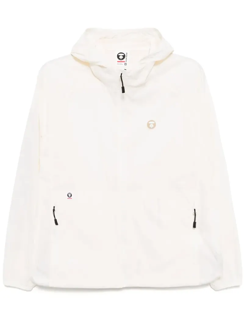 AAPE BY *A BATHING APE® Moonface vindjacka med logotyp - Vit