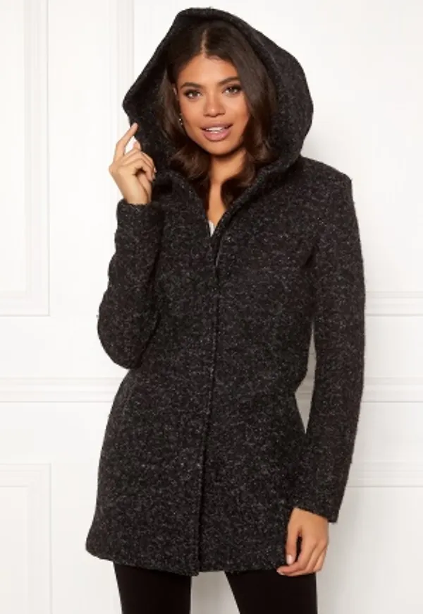 ONLY Sedona Boucle Wool Coat Black XS