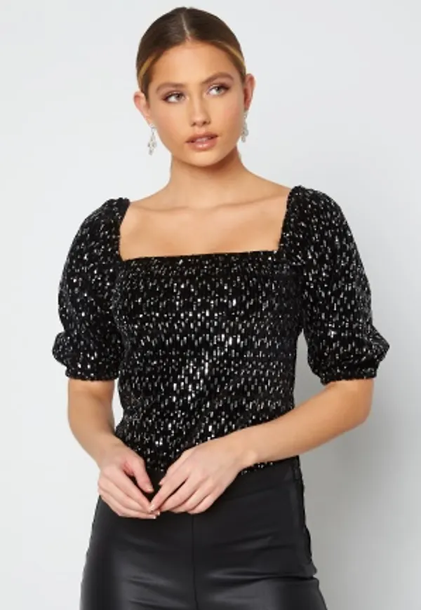 VERO MODA Carolina 3/4 Crop Off Shoulder Black XS