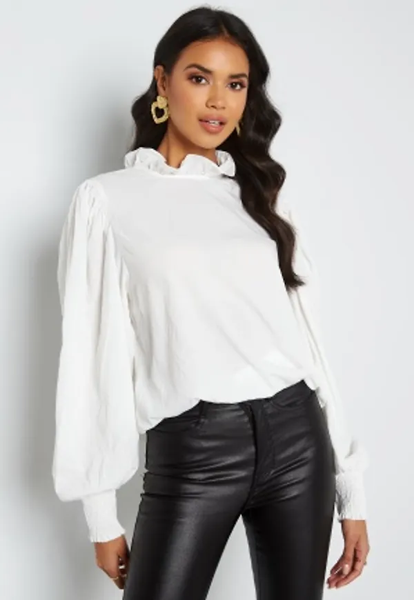 VILA Yomi High Neck L/S Top Cloud Dancer 38