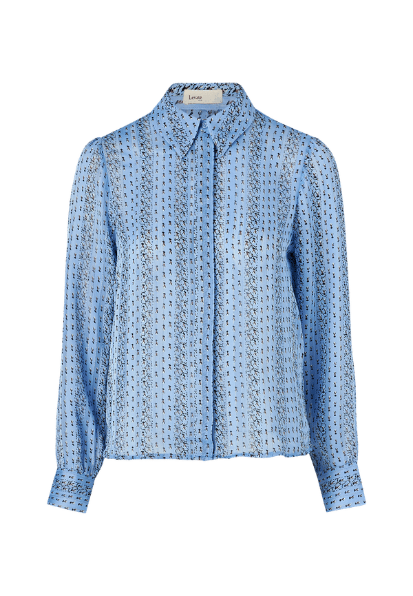 Levete Room - Blus LR Hazel 3 Shirt - Blå
