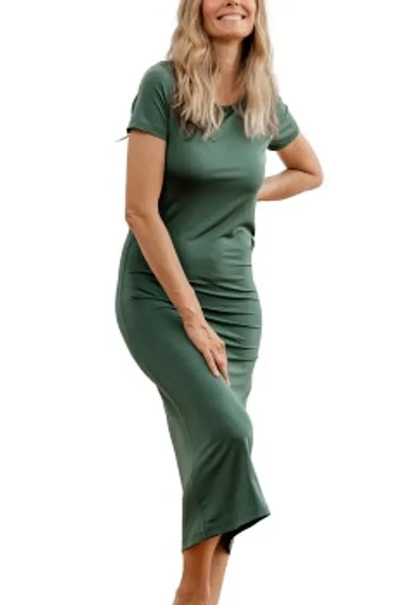 Abelle Linn Long Dress Grön X-Small Dam