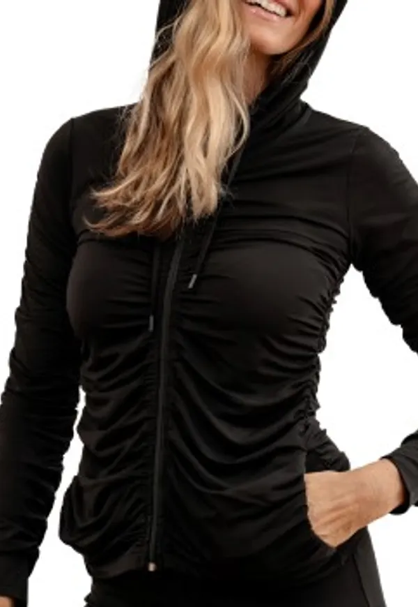 Abelle Natalie Hoodie Svart viskos X-Small Dam