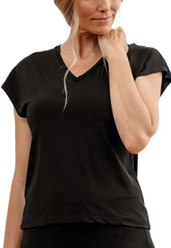 Abelle Sandra Top Svart viskos X-Small Dam