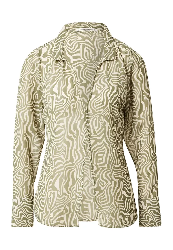 Abercrombie & Fitch Blus khaki / off-white