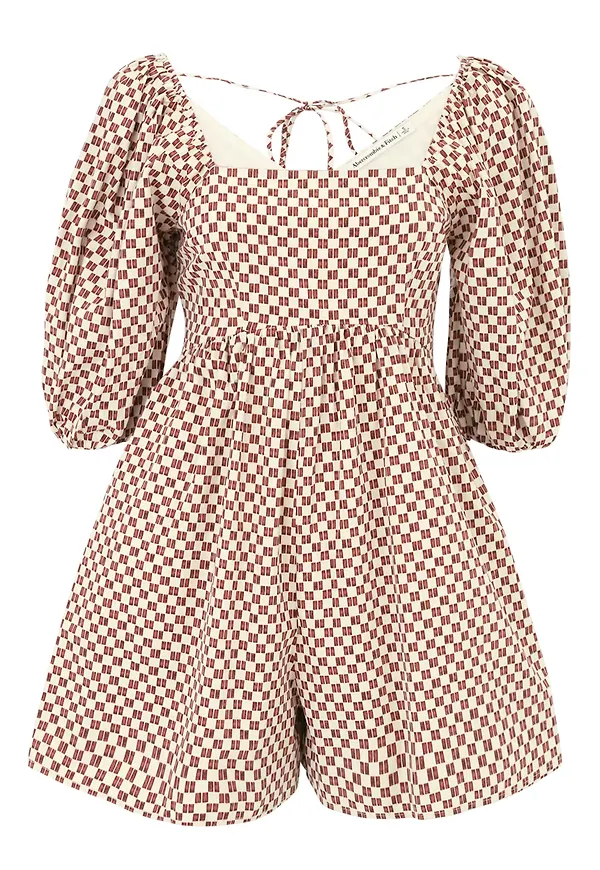 Abercrombie & Fitch Jumpsuit ockra / vit