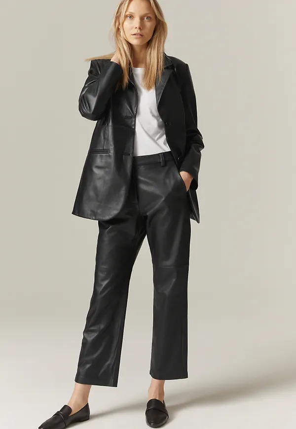 Abigail leather blazer
