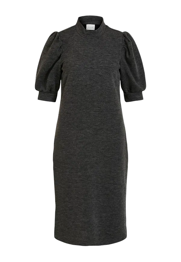Vila - Klänning viMany 2/4 Sleeve Medi Dress - Grå