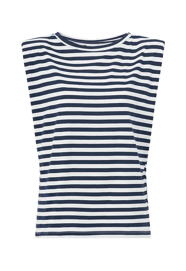 Vila - Topp viFuma S/L Stripe Top - Blå