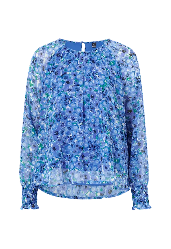 Vero Moda - Blus vmDicte LS Top - Blå