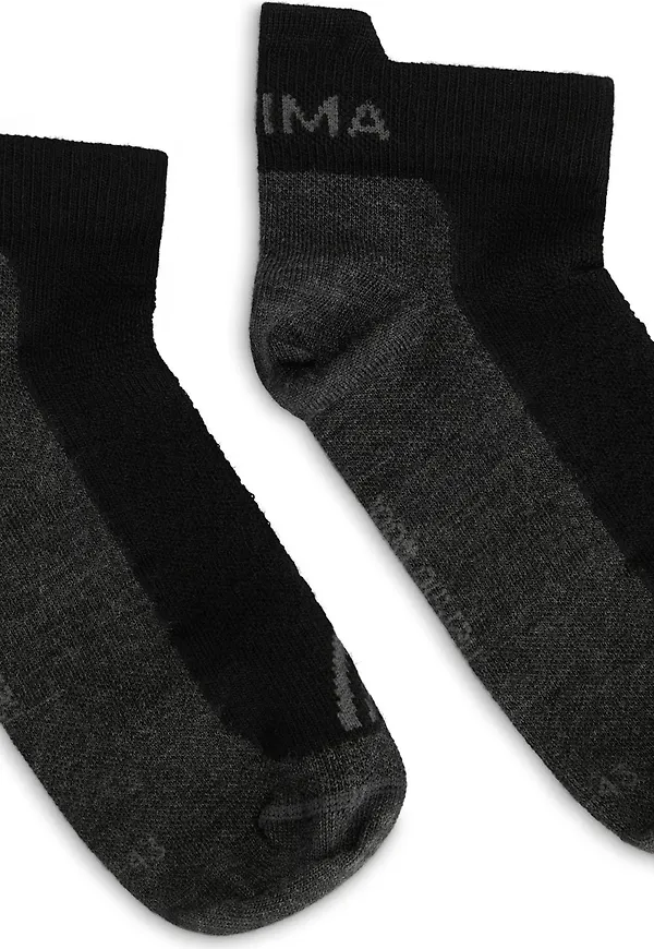 Aclima Ankle Socks 2-Pack Jet Black/grey