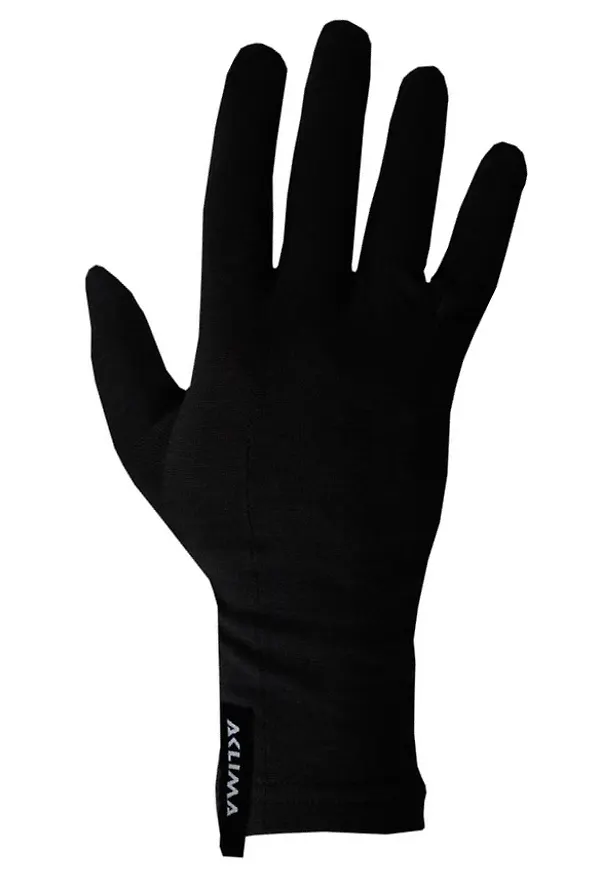 Aclima LightWool Liner Gloves Jet Black