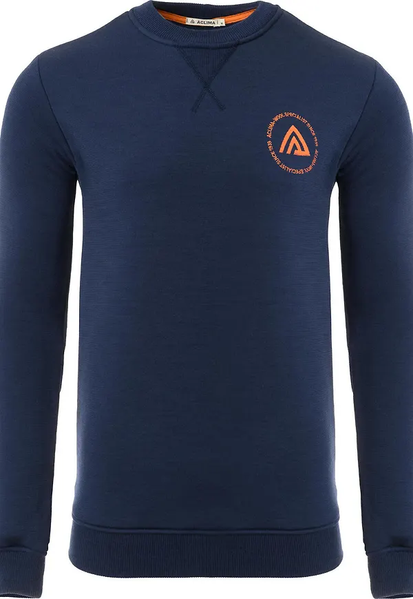 Aclima Men's Fleecewool V2 Crewneck Navy Blazer