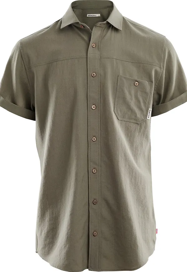 Aclima Men's LeisureWool Short Sleeve Shirt Ranger Green
