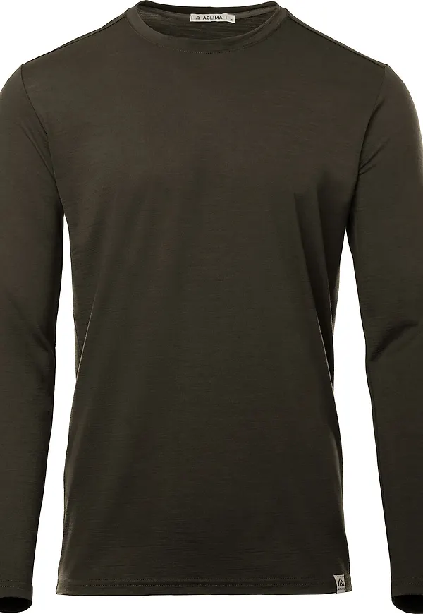 Aclima Men's LightWool 180 Crewneck Tarmac