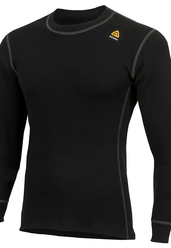 Aclima Men's WarmWool Crew Neck Jet Black