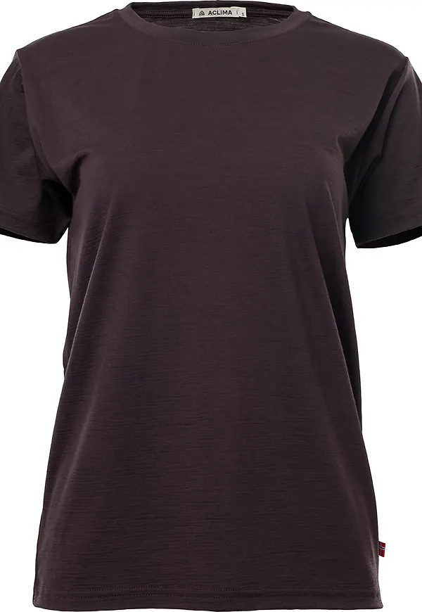 Aclima Women's LightWool 180 Classic Tee Chocolate Plum