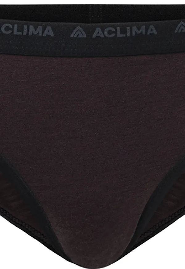 Aclima Women's LightWool Briefs Chocolate Plum