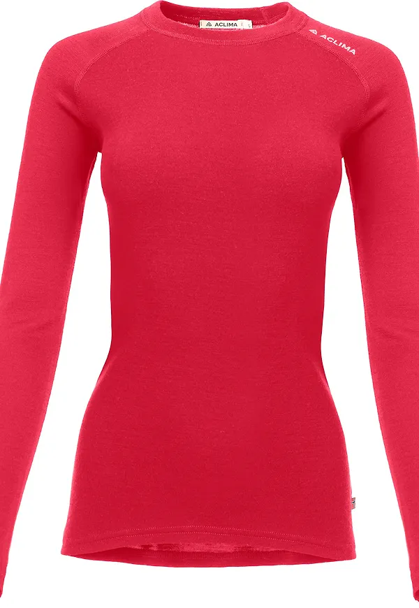 Aclima Women's WarmWool Crewneck Jester Red