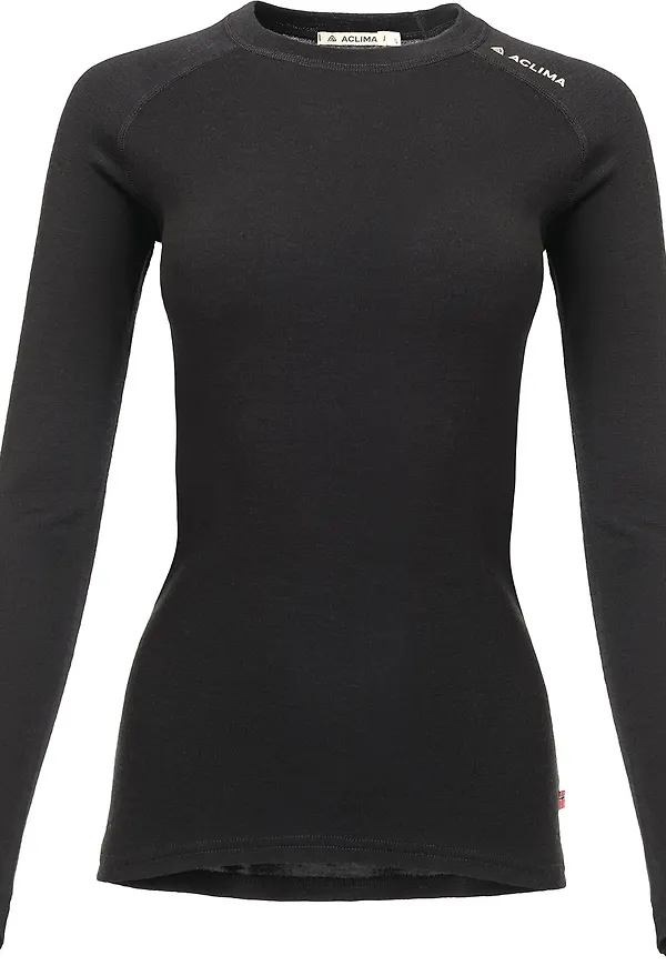 Aclima Women's WarmWool Crewneck Jet Black