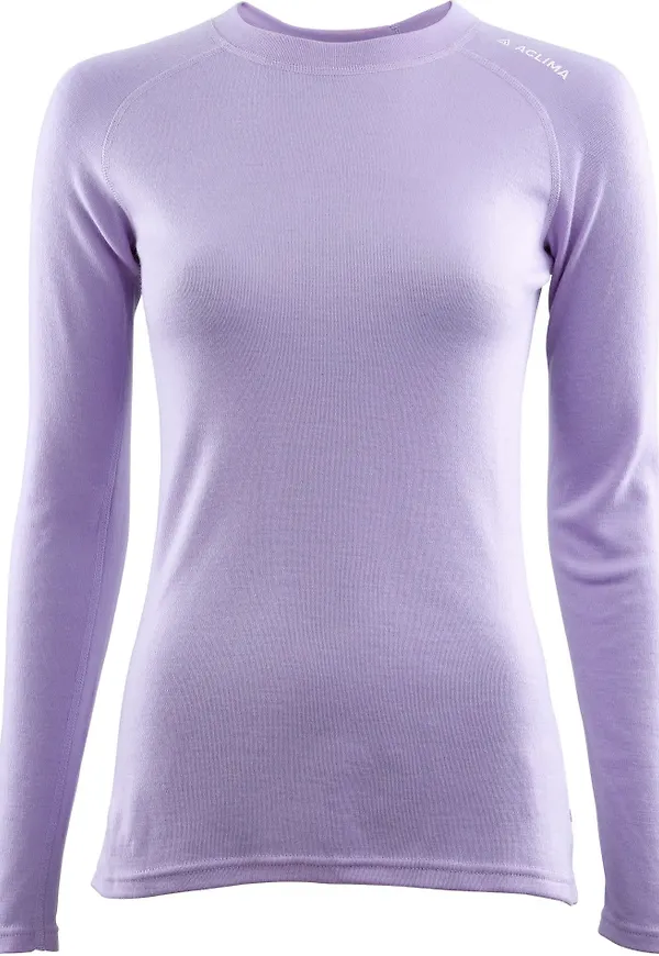 Aclima Women's WarmWool Crewneck Purple Rose