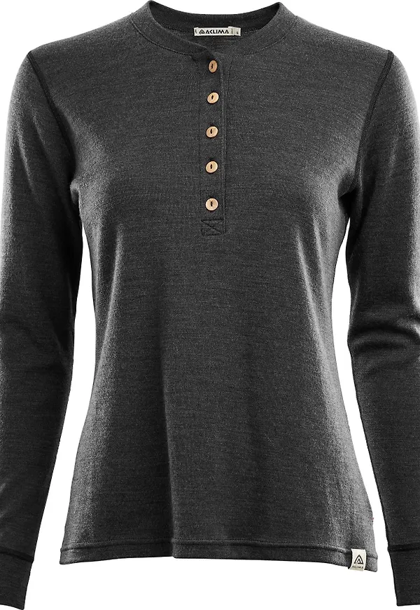 Aclima Women's WarmWool Granddad Shirt Marengo