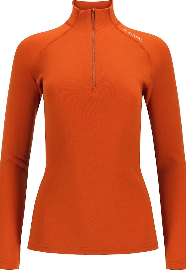 Aclima Women's WarmWool Mockneck Gold Flame