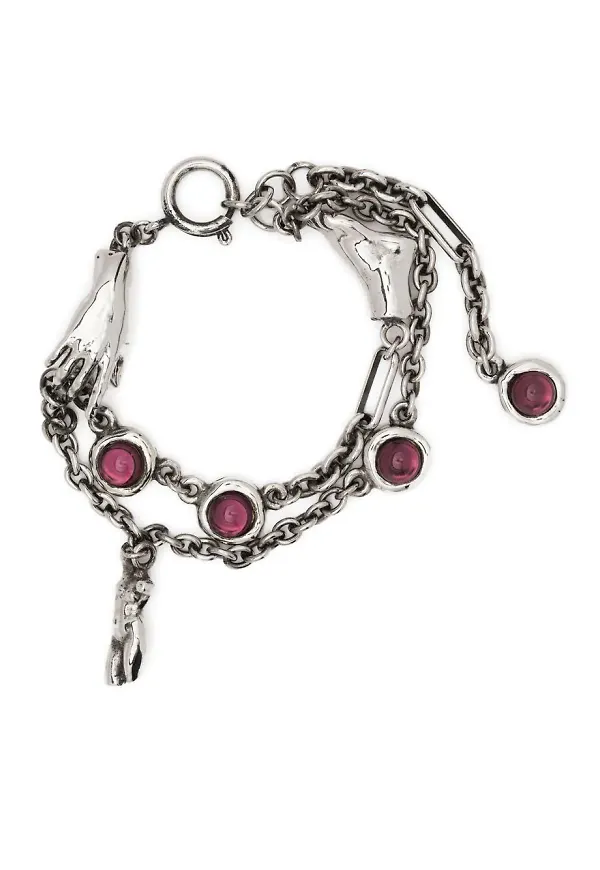 Acne Studios armband med hänge - Silverfärgad