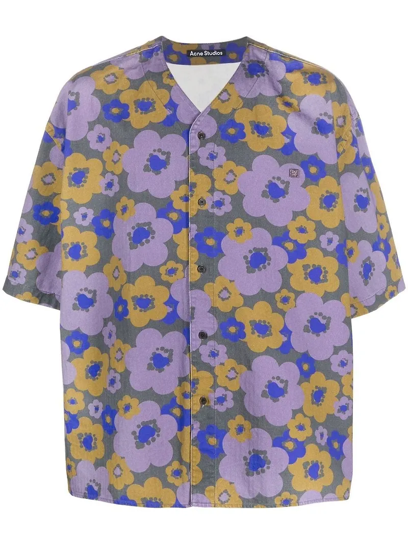 Acne Studios blommig t-shirt - Lila