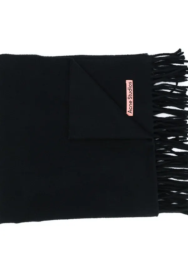 Acne Studios Canada New halsduk med fransar - Svart