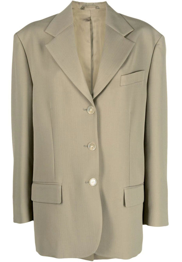 Acne Studios enkelknäppt finblazer - Grön