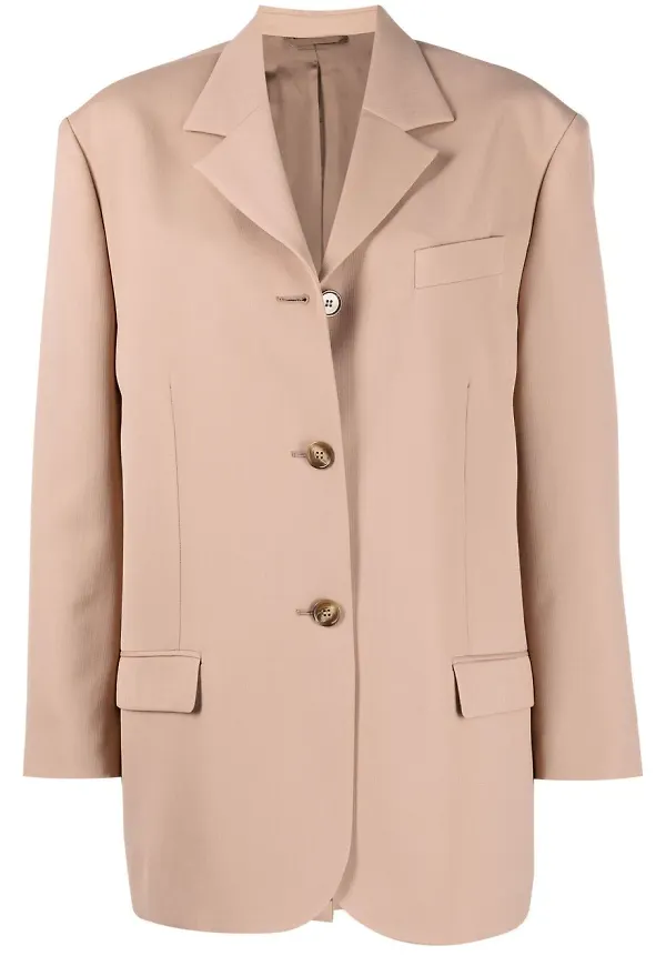 Acne Studios enkelknäppt finblazer - Neutral