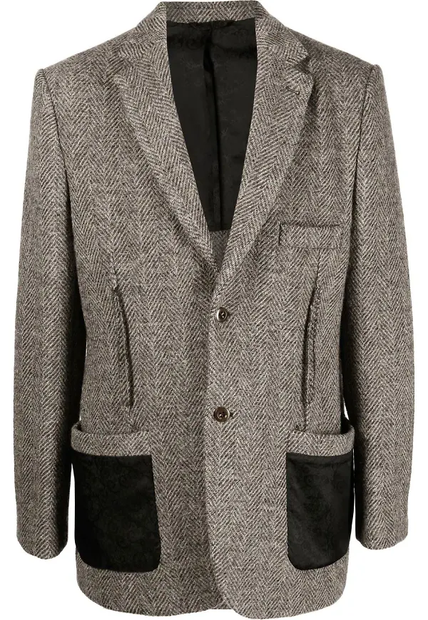Acne Studios enkelknäppt tweedblazer - Neutral