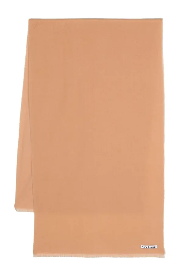 Acne Studios finstickad halsduk - Brun