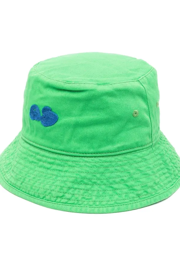 Acne Studios fiskehatt med brodyr - Grön