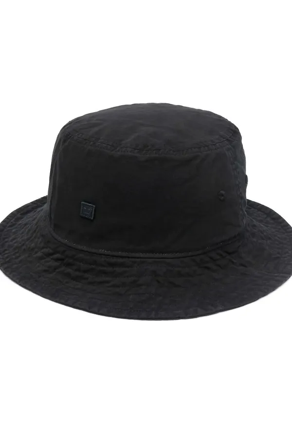 Acne Studios fiskehatt med spetsbrodyr - Svart