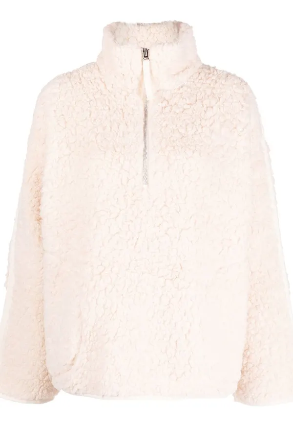 Acne Studios fleecejacka i konstfårskinn - Neutral