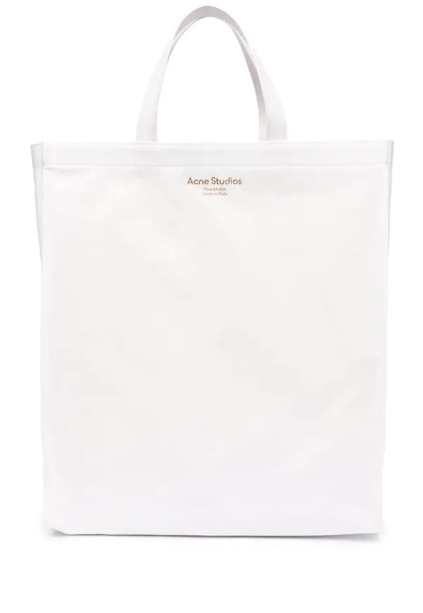 Acne Studios glansig totebag - Vit