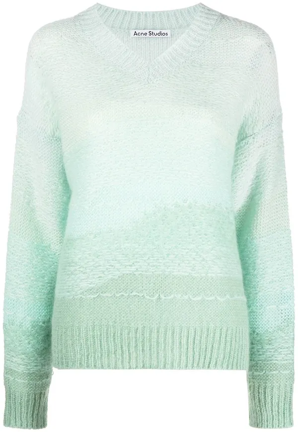 Acne Studios gradient knit sweater - Grön
