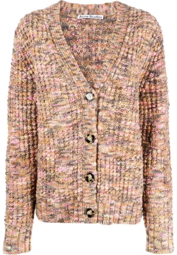 Acne Studios grovstickad kofta - Rosa