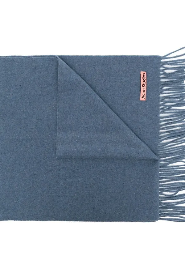 Acne Studios halsduk med fransar - Blå